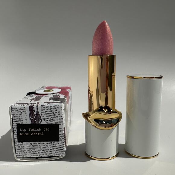 Pat McGrath Lip Fetish 516 Nude Astral Lip Balm Sheer Baby Pink Shimmer NIB Rare